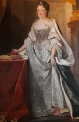 Porträtt av Therese Kunigunde av Polen med en krona